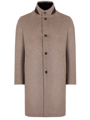 Кашемировое пальто с мехом Manzoni 24 бежевое