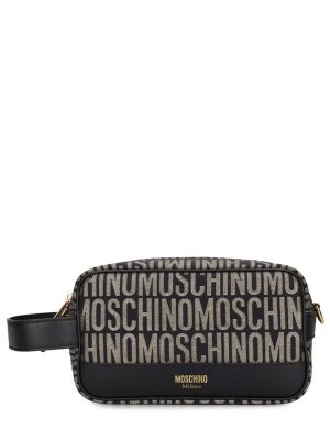 Žakárová taška Moschino černá