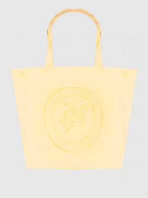 Лляна пляжна сумка Vilebrequin жовта