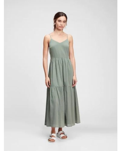 Dlouhé šaty Gap zelené