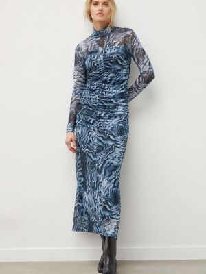 Testhezálló hosszú ruha Gestuz kék