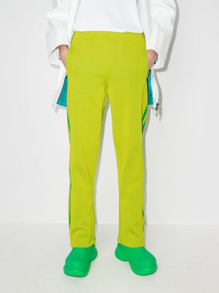 Pruhované sportovní kalhoty Bottega Veneta zelené