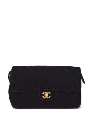 Sametový batoh Chanel Pre-owned černý