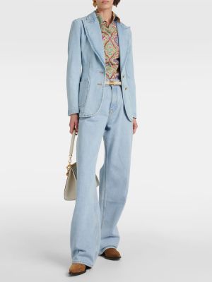 Jeansy relaxed fit Etro niebieskie