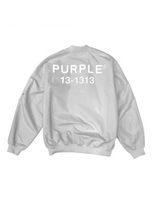 Mustriline puuvillased bomber jakk Purple Brand
