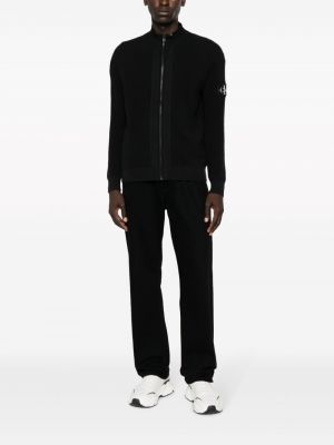 Kardigan na zip Calvin Klein Jeans černý