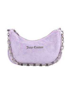 Velurová kabelka Juicy Couture fialová
