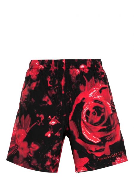Kratke hlače s cvetličnim vzorcem Alexander Mcqueen