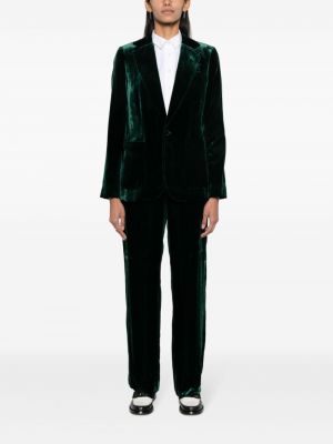 Velvetist plisseeritud ruuduline püksid Polo Ralph Lauren roheline