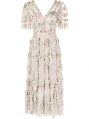 Φλοράλ μίντι φόρεμα με σχέδιο Needle & Thread
