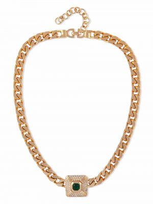 Collar de cristal Christian Dior dorado