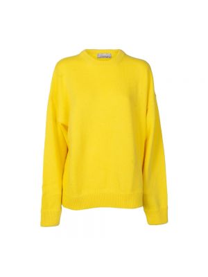 Woll sweatshirt mit rundhalsausschnitt Laneus gelb