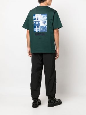 Medvilninis siuvinėtas marškinėliai Juun.j žalia
