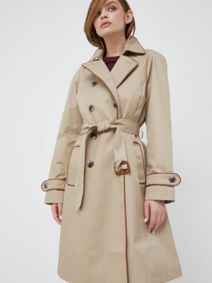 Trench kabát Lauren Ralph Lauren dámský, béžová barva, přechodný