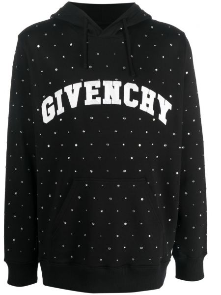 Φούτερ με κουκούλα με σχέδιο Givenchy μαύρο