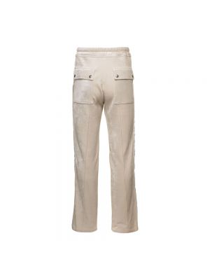 Welurowe proste spodnie Tom Ford białe
