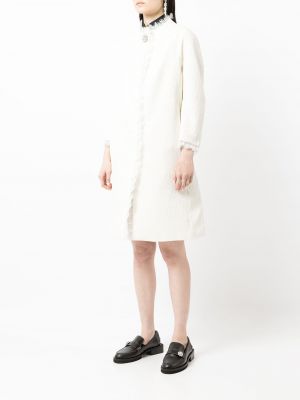 Žakárový oboustranný kabát Shiatzy Chen bílý