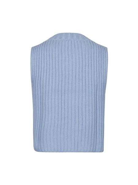 Jersey de lana sin mangas de tela jersey Max Mara Weekend azul