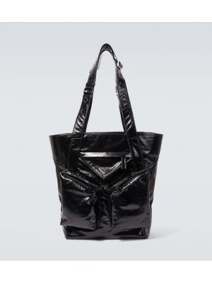 Kožená nákupná taška Prada čierna