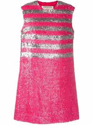 Mini vestido con lentejuelas sin mangas A.n.g.e.l.o. Vintage Cult rosa