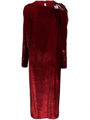 Večernja haljina s draperijom Lanvin crvena