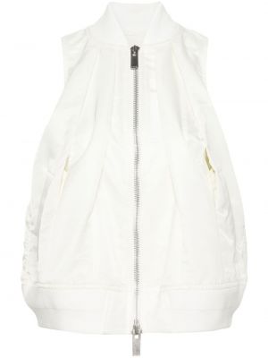 Plisovaná vesta Sacai biela