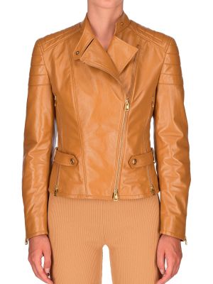 Кожаная куртка Ermanno Scervino коричневая
