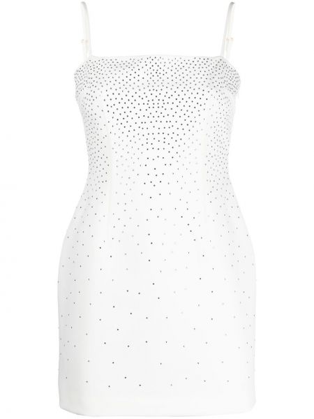Sukienka mini z kryształkami Blumarine biała
