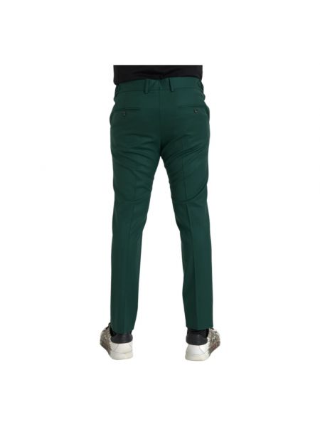 Pantalones chinos de lana slim fit Dolce & Gabbana verde