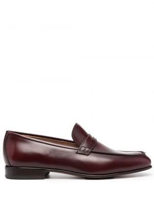 Slip-on skinn loafers Salvatore Ferragamo rød