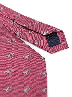 Jedwabny krawat Paul Smith różowy