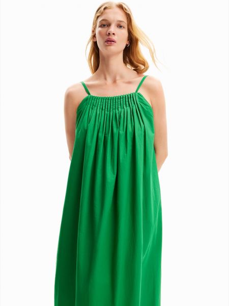 Платье без рукавов свободного кроя Desigual зеленое