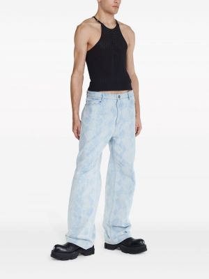 Jeansy relaxed fit Dion Lee niebieskie