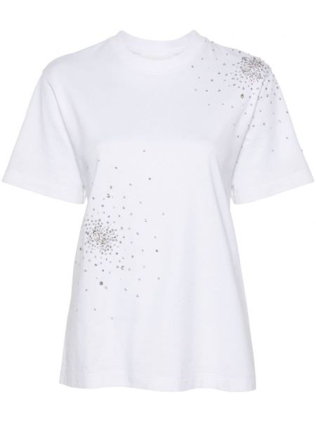 T-shirt mit kristallen Des Phemmes weiß