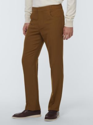 Pantalones de lana Loro Piana marrón
