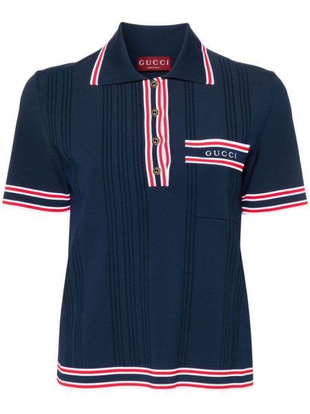 Stribet poloshirt Gucci blå