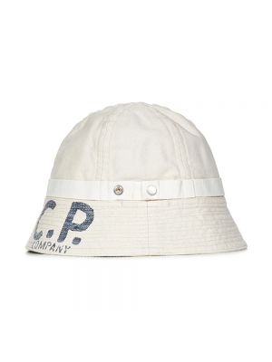 Sombrero de algodón con estampado C.p. Company blanco