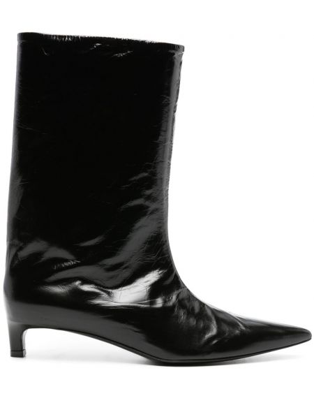 Ankle boots en cuir Jil Sander noir