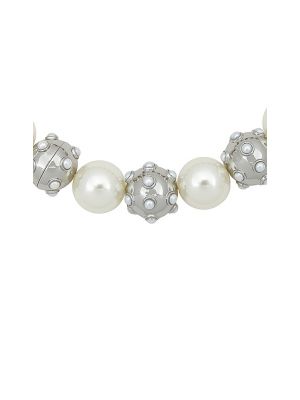 Gepunktete brosche mit perlen Marc Jacobs silber