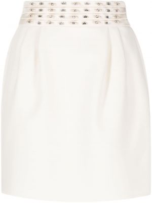Saténové mini sukně Elisabetta Franchi bílé
