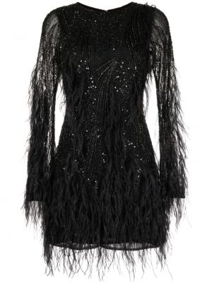 Koktejlkové šaty s výšivkou Rachel Gilbert čierna