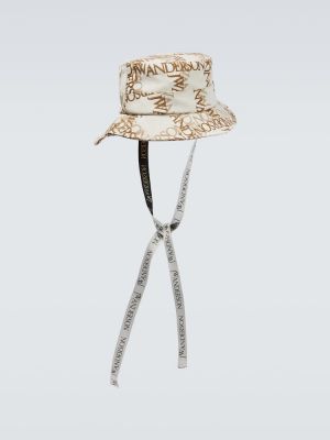 Asymetrický bavlněný klobouk Jw Anderson béžový