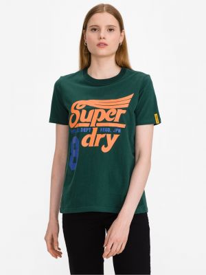 Marškinėliai Superdry žalia