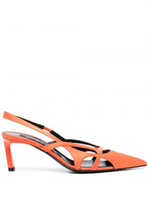 Pumpar med remmar med slingback Sergio Rossi orange