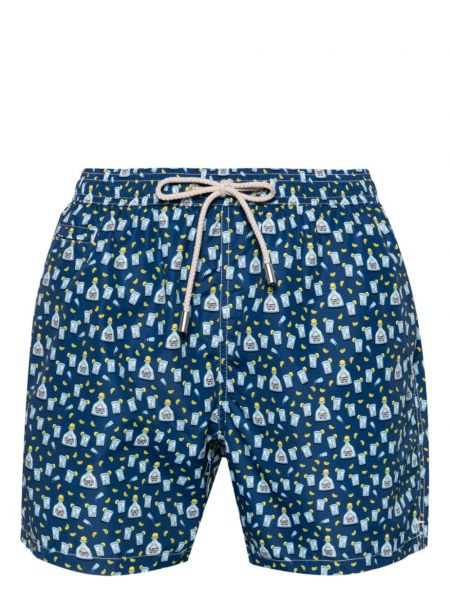 Shorts mit print Mc2 Saint Barth blau