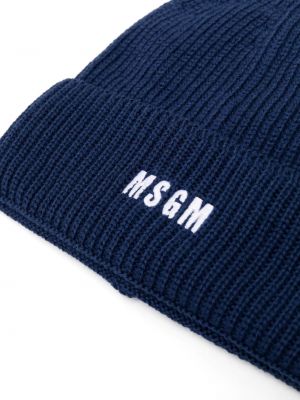 Mütze mit stickerei Msgm blau