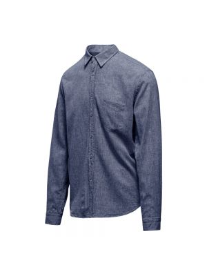 Camisa de lino de algodón Bomboogie azul
