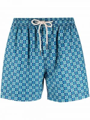 Pantaloni scurți cu imprimeu geometric Peninsula Swimwear albastru