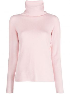 Копринен вълнен пуловер Le Tricot Perugia розово