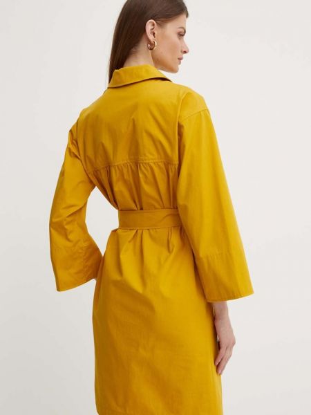 Бавовняна сукня міні оверсайз Weekend Max Mara жовта